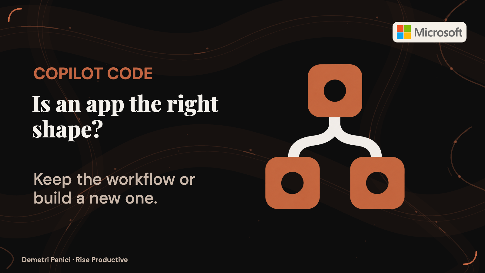 A team weighs a Copilot Code internal app against its existing request workflow.